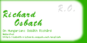 richard osbath business card