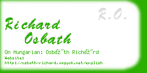 richard osbath business card